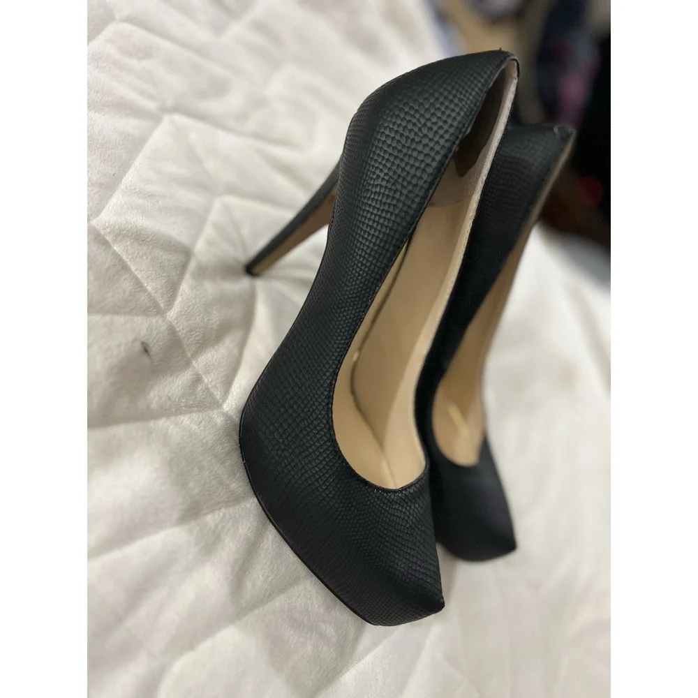 Jessica Simpson Parisah Platform Pump‎ Snake Print Black 8.5